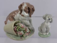 Lladro Society Porcelain Figurine, entitled 'It Wasn't Me', depicting a spaniel, No. 07672 dd 1998