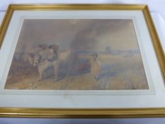 A Late 19th Century Water Colour, depicting a harvest scene, signed lower right G. Coates, approx 76