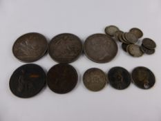 A Miscellaneous Quantity of GB Silver Coins, including two crowns dd 1845 and 1887.