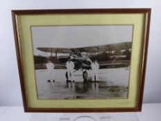 Three Limited Edition Prints, from the original black and white photograph of Douglas Bader,