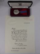 An Imperial Silver Service Medal to Miss Mary Elizabeth Blake, together with certificate on "Central