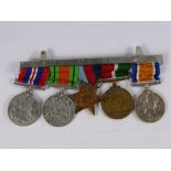 A Group of Five Medals to Levi J. Hitchcock, including Great War Medal, Mercantile Marine, Defence &