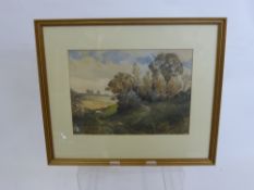 J.P. Giles Pencil and Wash, depicting a pastoral scene, approx 21 x 33 cms, framed and glazed.