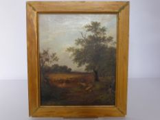 W. Yates 19th Century English School, two oil on canvas paintings, one depicting a Summer harvest