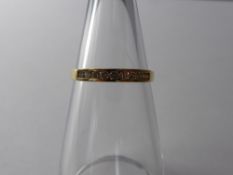 A 9 Ct Yellow Gold Diamond Channel Set Ring, dia 25 pts, size S, approx wt 2.2 gms.