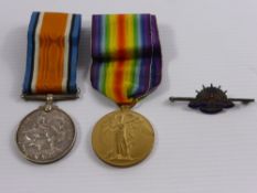 A Great War and Victory Medal, awarded to Pte. S.E. 11224 P.J. Henton A.V.C., together with an