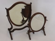 Two Dressing Table Mirrors, together with a late Victorian hall mirror. (3)