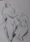 Vispenko Original Engraving from Genius" series dated 1922 depicting the feminine form, approx 24