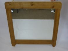 A Modern Pine Mirror, approx 97 x 103 cms