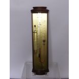 A 20th Century Dutch Mahogany Cased Sympiesometer and Baroscope, with bow front glass, height approx