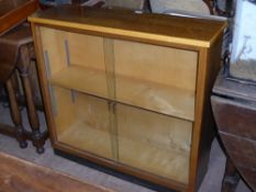 A David Joel Ltd Glass Fronted Book Case, with three internal shelves, approx 30 x 90 x 87 cms