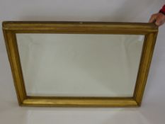 A Rectangular Contemporary Wall Mirror, in gilt wood frame, approx 72 x 97 cms.