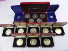 A Collection of Miscellaneous Pobjoy Mint Crownmedal Solid Silver Coins and Proof Set, including 2 x