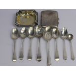 Miscellaneous Silver and Silver Plate, including a Mappin & Webb silver plated condiment set, silver