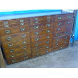 A Victorian Oak and Mahogany Collector's / Apothecary Chest, the chest having graduated drawers