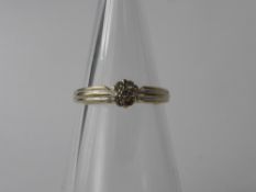 A Lady's 585 Yellow Gold and Diamond Ring, size O, approx 3.8 gms with a further lady's ring size P,