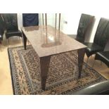 A Contemporary Red Granite Dining Room Table. Approx Size 180 x 90 x 71 cms