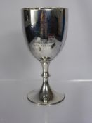 A Solid Silver Presentation Cup, "Clifton Rowing Club 14 July 1906 Scratch Fours" engraved to bowl