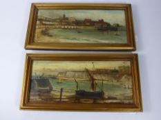 Two Original Oils on Canvas, depicting coastal scenes entitled "Evening and Morning Broadstairs", Jo