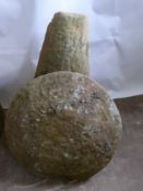A Tall Antique Staddle Stone, on square base, approx 93 cms