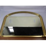 A Contemporary Over Mantel Mirror, with gilt finish, approx 97 x 73 cms.