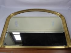 A Contemporary Over Mantel Mirror, with gilt finish, approx 97 x 73 cms.