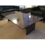 A Contemporary Red Granite Coffee Table. Approx Size 158 cm x 80 cm x 40 cm