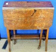 A Miniature Oak Drop Leaf Table, approx 53 x 70 x 60 cms.