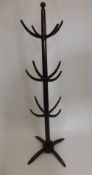 An Antique Mahogany Coat Stand, possibly Georgian, approx 160 cms high. Provenance: property of H.W.