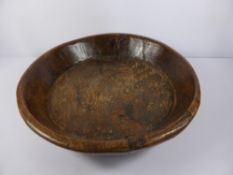 An Antique Fruit Wood Leavening Bowl, approx 59 cms dia x 10 cms.