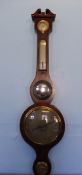 A Mahogany Cased Wall Mounted Banjo Barometer, approx 97 cms.