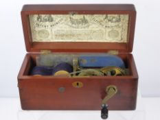 An Antique Victorian "Improved Electric Machine" (For Nervous Diseases) in original mahogany box