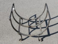 A Cast Iron Log Basket, approx 63 x 40 x42 cms.