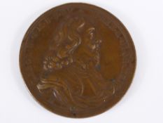 A Charles I Commemorative Medallion, Carol. D.G.M.B.F.Et. Rex & Glor. Mem, surrounding bust of