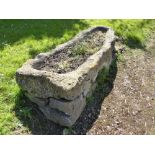 A Rare and Ancient Cotswold Stone Coffin, approx 23 cms high x 60 cms at the widest point and