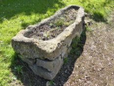 A Rare and Ancient Cotswold Stone Coffin, approx 23 cms high x 60 cms at the widest point and