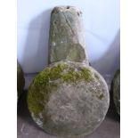 A Tall Antique Staddle Stone, on square base, approx 90 cms