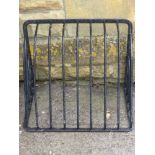 A Vintage Wrought Iron Wall Mounted Hay Feeder, approx 46 x 64 x 52 cms