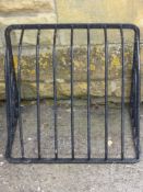 A Vintage Wrought Iron Wall Mounted Hay Feeder, approx 46 x 64 x 52 cms