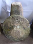 A Tall Antique Staddle Stone, on square base, approx 93 cms