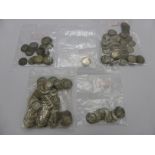 A Miscellaneous Collection of Silver Three Penny Bits, approx wt 120 gms of silver pre 1920,