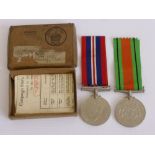 A WW2 Defence and War Medal, in original box.