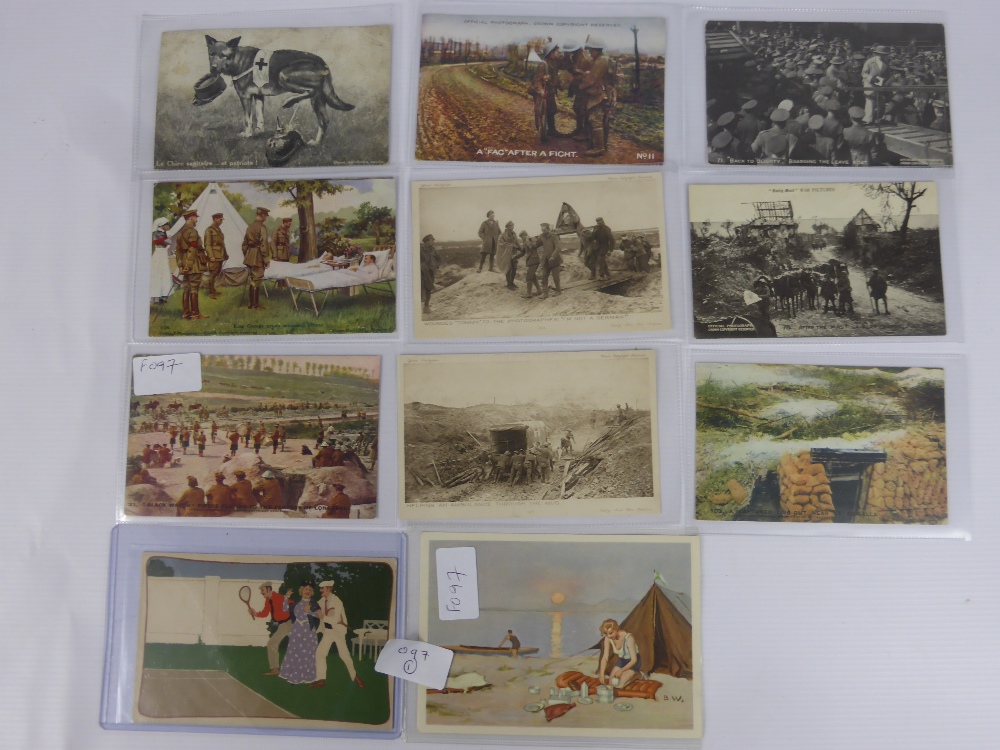 A Collection of Miscellaneous Postcards, including Wennerberg, Brynoff, official war photograph/