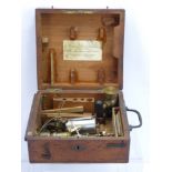 A Late 19th Century Biot-Garnier & Chevalier Steam Gauge Indicator, in the original oak case. (