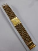 A Gentleman's 9 Ct 375 Hallmark Gold Watch, the watch having a gold mesh link bracelet, length 17