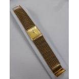 A Gentleman's 9 Ct 375 Hallmark Gold Watch, the watch having a gold mesh link bracelet, length 17