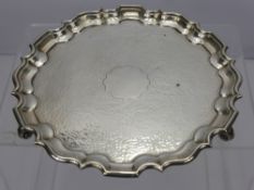 A Hammered Silver Card Tray, Sheffield hallmark dd 1907, mm David & Morris Davis, the tray with