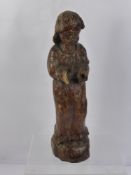 A Carved Wooden Figure of Christ, approx 43 cms high.