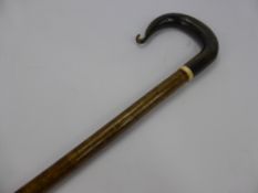 A Horn Handled Shepherd's Crook, approx 133 cms long.