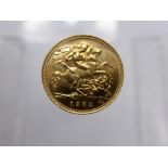 A 1982 Elizabeth II Solid Gold Half Sovereign.